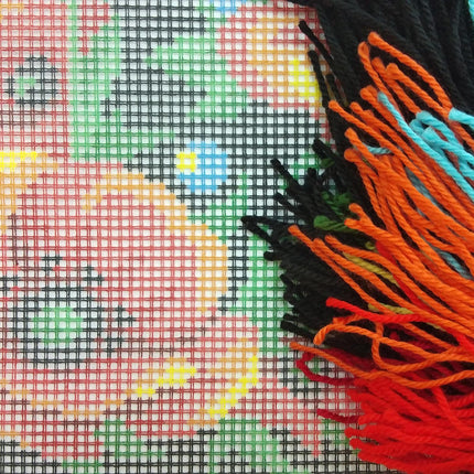 Needlepoint Pillow Kit "Meadow of Poppies"