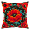 Needlepoint Pillow Kit "Meadow of Poppies"