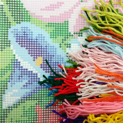 Needlepoint Pillow Kit "Flower Bed"