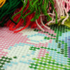 Needlepoint Pillow Kit "Flower Bed"