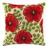 Needlepoint Pillow Kit "Red Flowers"
