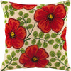Needlepoint Pillow Kit "Red Flowers"