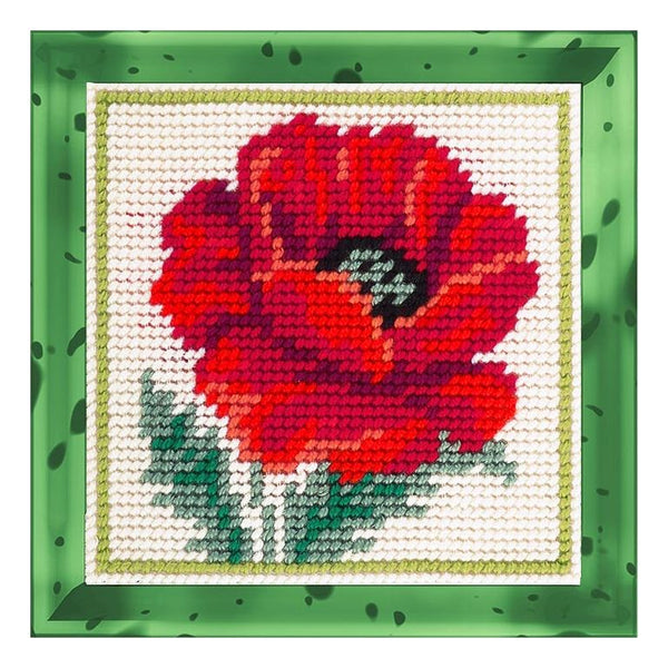 DIY Needlepoint Kit "Poppy" 5.9"x5.9"