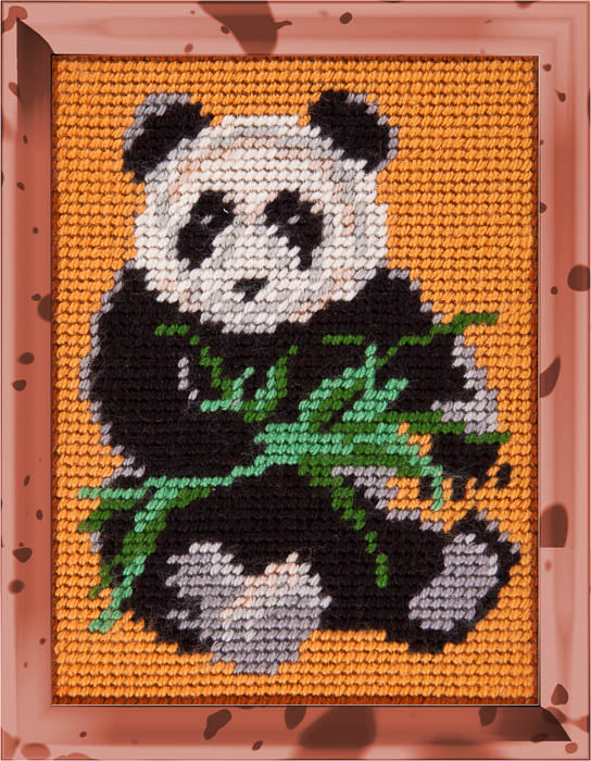 DIY Needlepoint Kit "Panda" 5.9"x7.9"