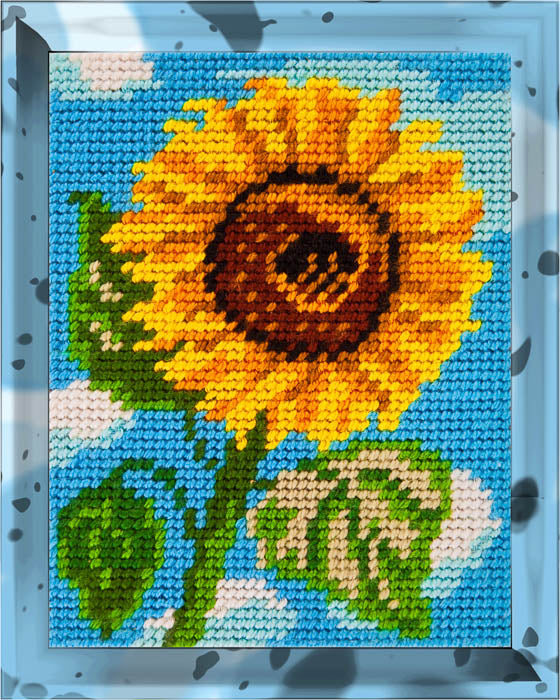 DIY Needlepoint Kit "Sunflower" 5.9"x7.9"