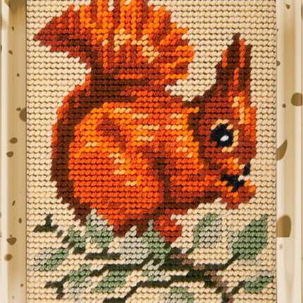 DIY Needlepoint Kit "Squirrel" 5.9"x7.9"