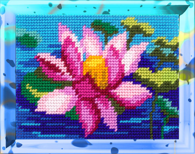 DIY Needlepoint Kit "Lotus" 5.9"x7.9"