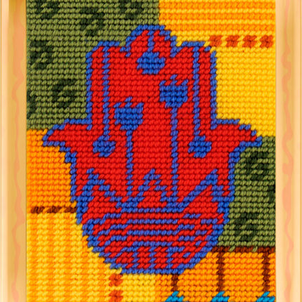 DIY Needlepoint Kit "Hamsa (Fatima's hand)" 5.9"x7.9"