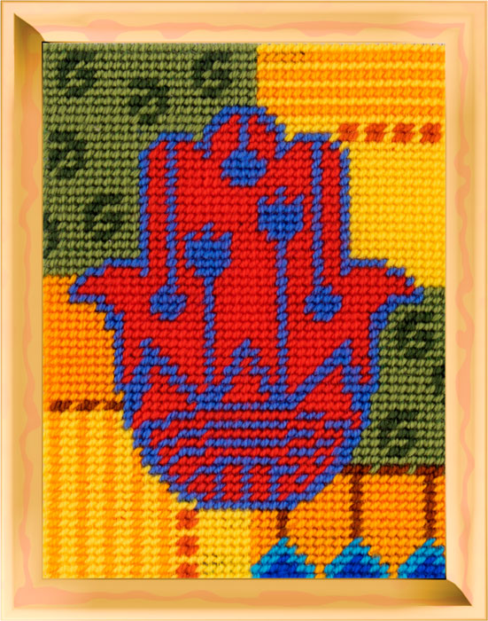 DIY Needlepoint Kit "Hamsa (Fatima's hand)" 5.9"x7.9"