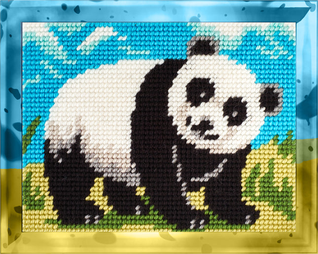 DIY Needlepoint Kit "Panda" 5.9"x7.9"