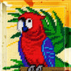 DIY Needlepoint Kit "Macaw parrot" 5.9"x9.8" / 15x25 cm