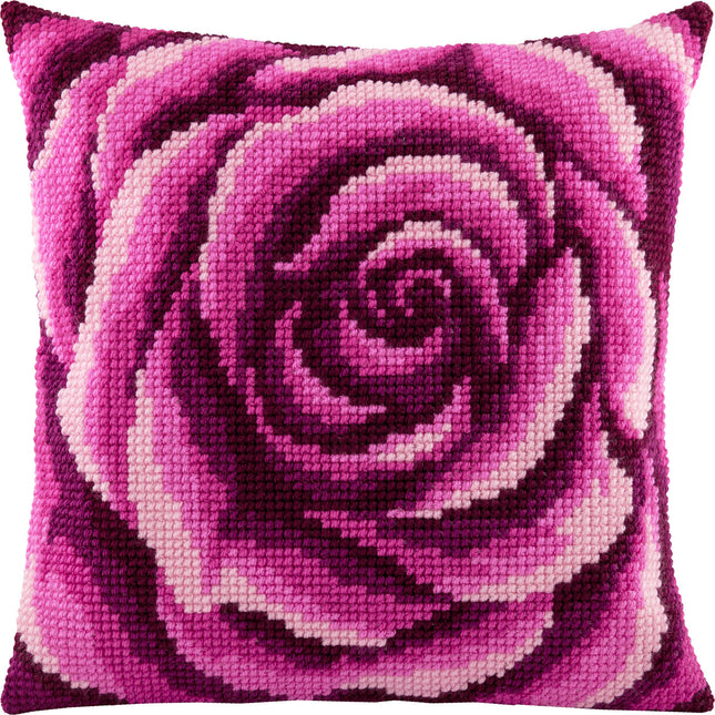 Cross Stitch Pillow Kit "Rose Swirl"