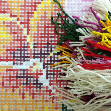 Cross Stitch Pillow Kit "Pansies"