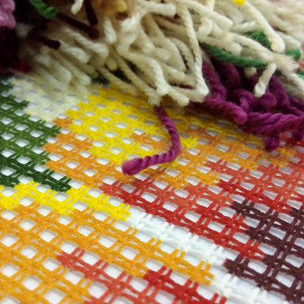 Cross Stitch Pillow Kit "Pansies"