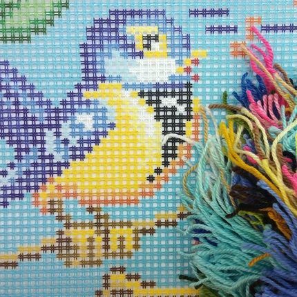 Cross Stitch Pillow Kit "Singing Tits"