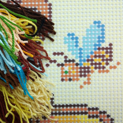 Cross Stitch Pillow Kit "Bear the Sweet-Tooth"