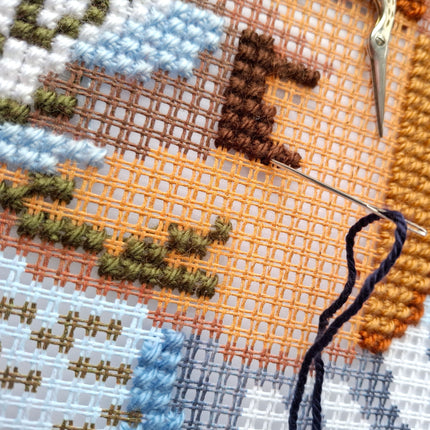 Cross Stitch Pillow Kit "Winter deer"