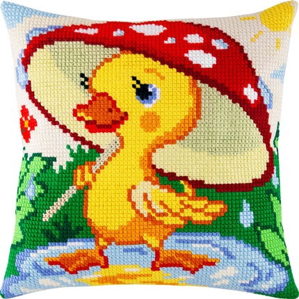 Cross Stitch Pillow Kit "Duckling"