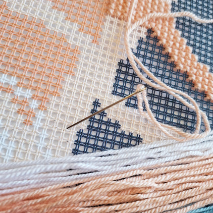 Cross Stitch Pillow Kit "Monstera"
