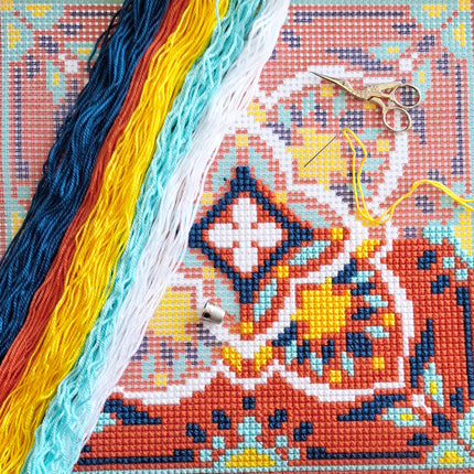 Cross Stitch Pillow Kit "Harmony of the Sun"