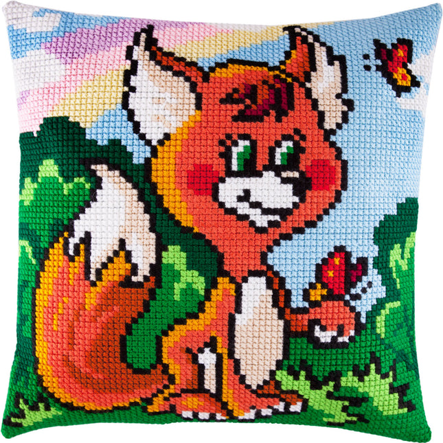 Cross Stitch Pillow Kit "Little Fox"
