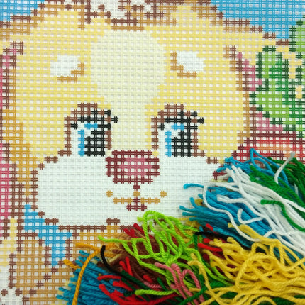 Cross Stitch Pillow Kit "Hare with a Carrot"