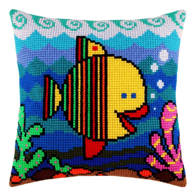 Cross Stitch Pillow Kit "Fish"