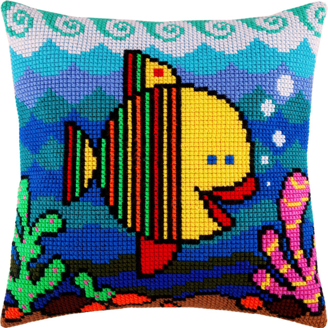 Cross Stitch Pillow Kit "Fish"
