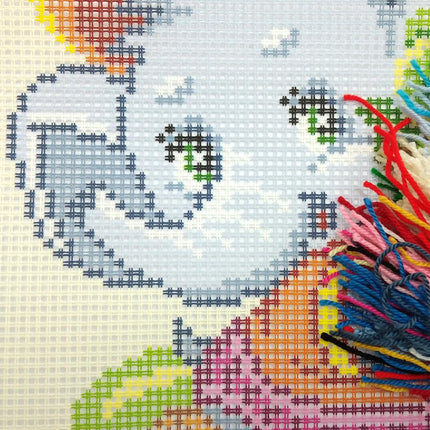 Cross Stitch Pillow Kit "Little Elephant"