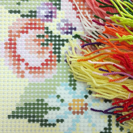 Cross Stitch Pillow Kit "Bouquet"