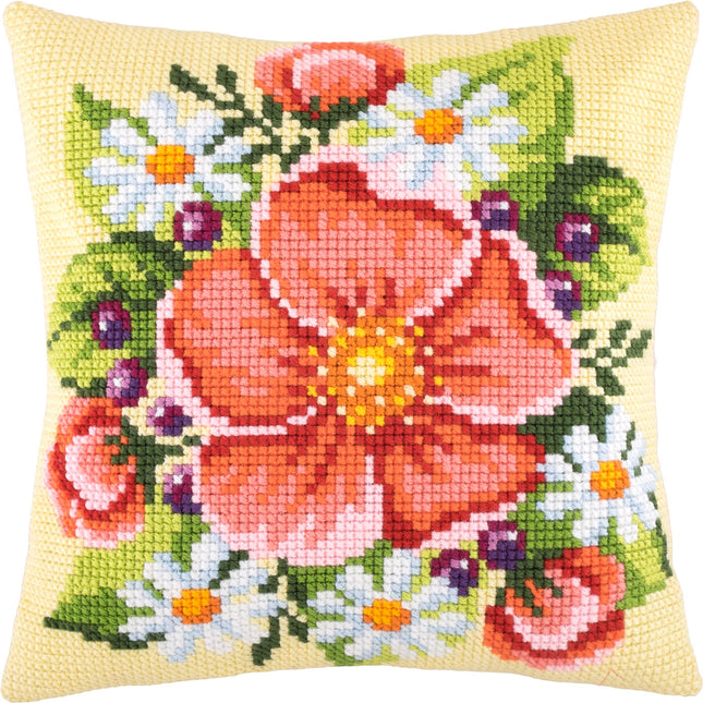 Cross Stitch Pillow Kit "Bouquet"