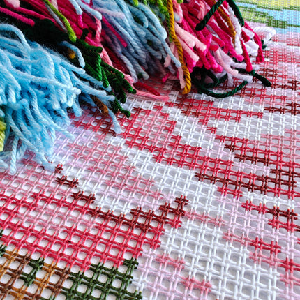 Cross Stitch Pillow Kit "Rose"