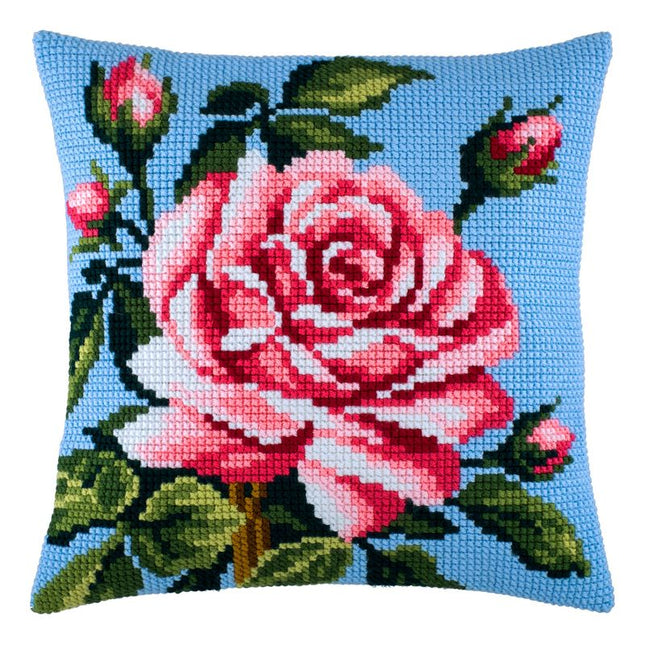 Cross Stitch Pillow Kit "Rose"