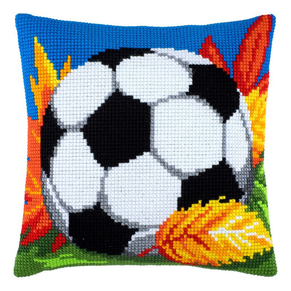 Cross Stitch Pillow Kit "Soccer"