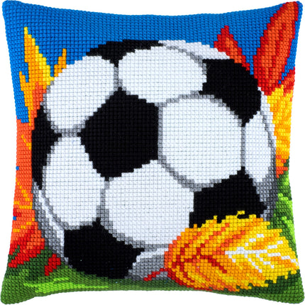 Cross Stitch Pillow Kit "Soccer"