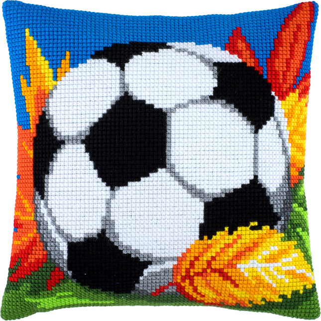 Cross Stitch Pillow Kit "Soccer"