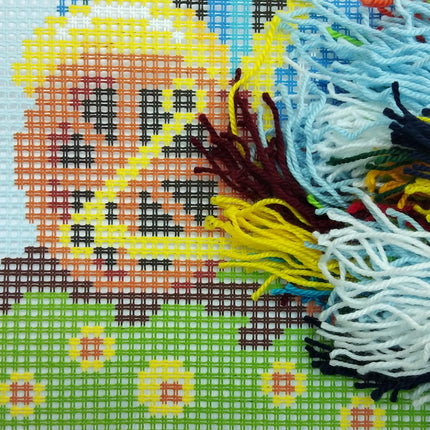 Cross Stitch Pillow Kit "Locomotive"