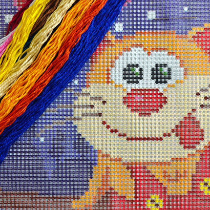 Cross Stitch Pillow Kit "March Cat"