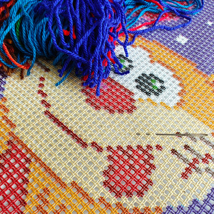 Cross Stitch Pillow Kit "March Cat"