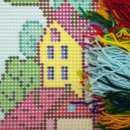 Cross Stitch Pillow Kit "Italian Town"