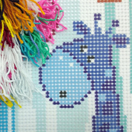 Cross Stitch Pillow Kit "Giraffes"