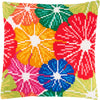 Cross Stitch Pillow Kit "Rainbow of Flowers"