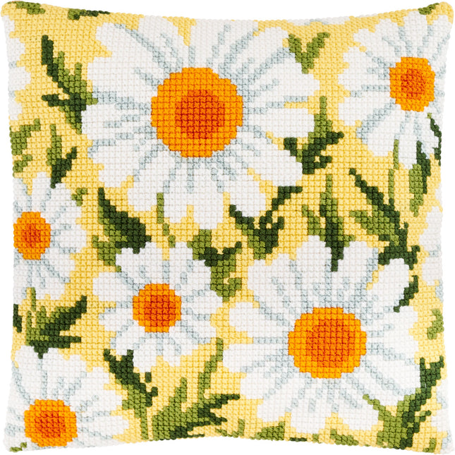 Cross Stitch Pillow Kit "Daisies"