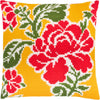 Cross Stitch Pillow Kit "Field of Roses"