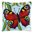Cross Stitch Pillow Kit "Peacock Butterfly"