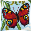 Cross Stitch Pillow Kit "Peacock Butterfly"