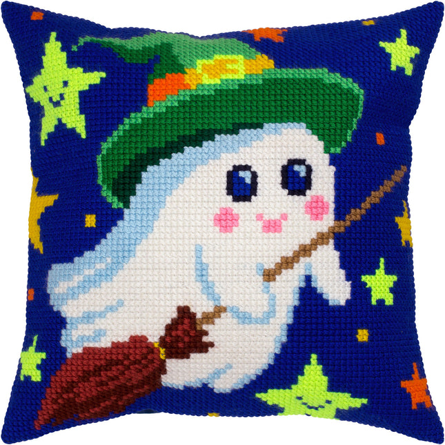 Cross Stitch Pillow Kit "A little ghost"