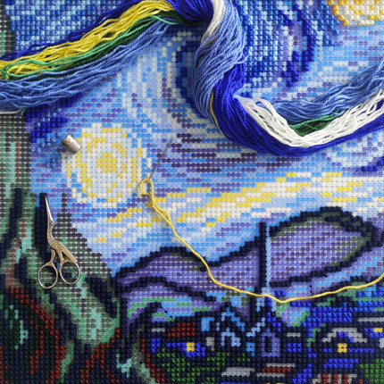 Cross Stitch Pillow Kit "Starry Night"