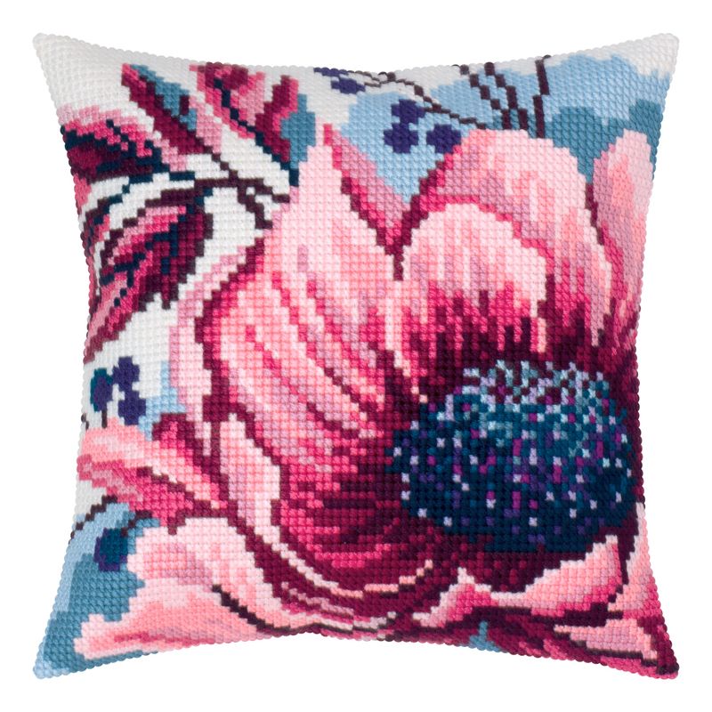 Cross Stitch Pillow Kit "Winter Rose"