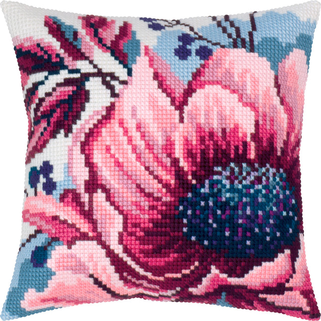 Cross Stitch Pillow Kit "Winter Rose"